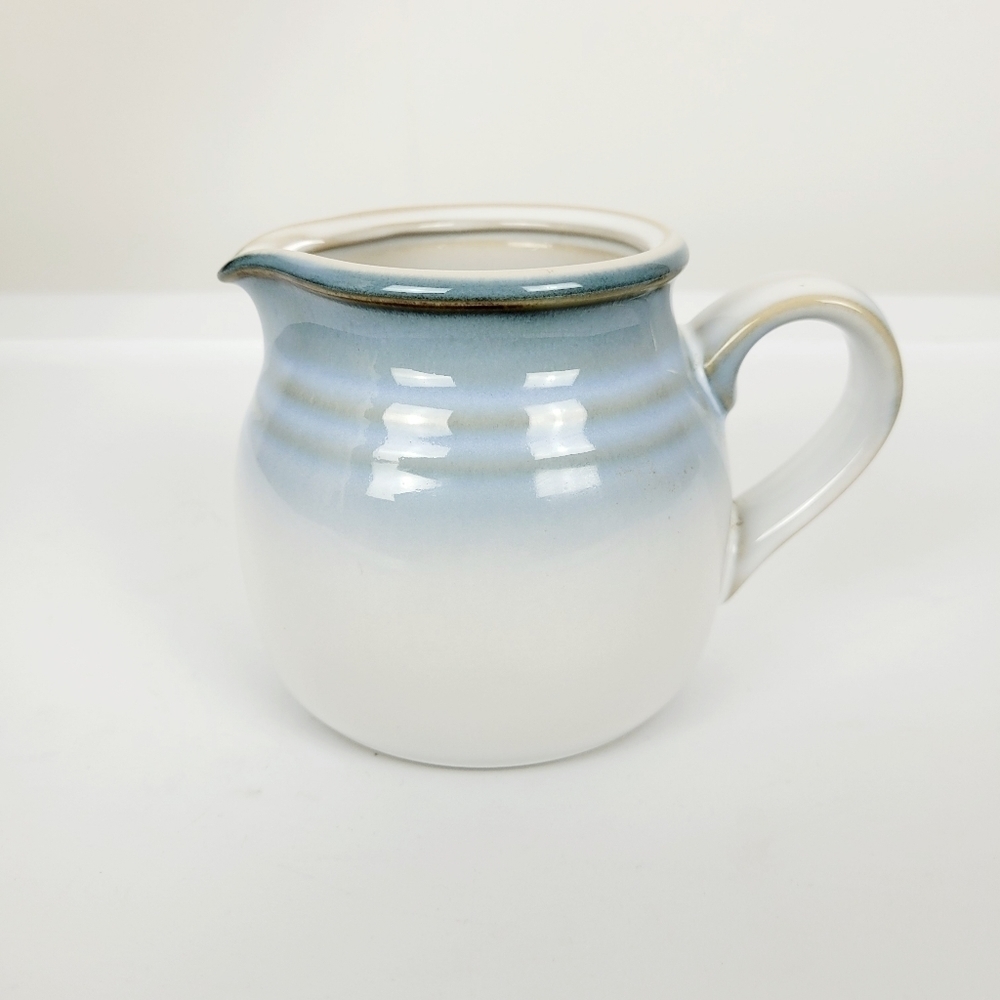Noritake White and Light Blue Ceramic Creamer Pitcher